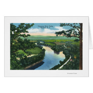 Vue aérienne de la vallée de la rivière Chemung