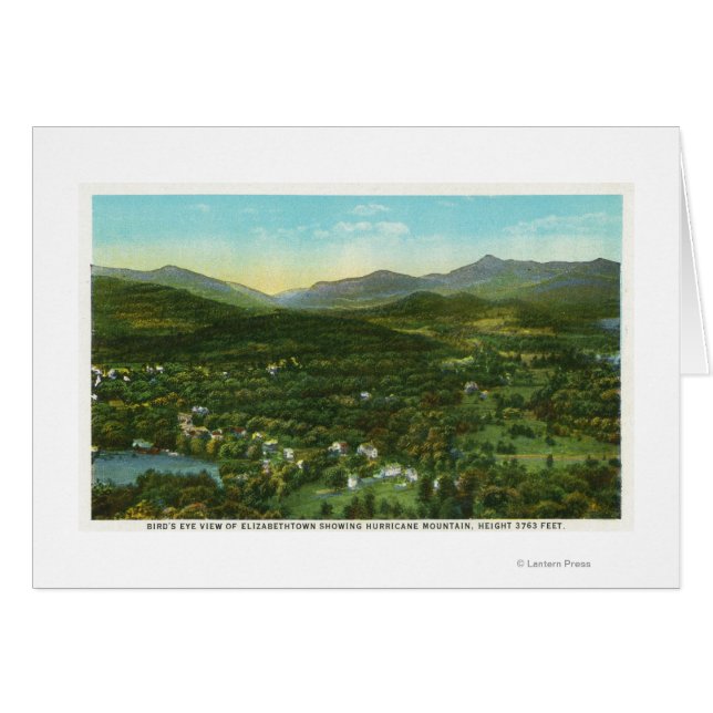 Vue aérienne de la ville avec le mont Hurrican (Devant horizontal)