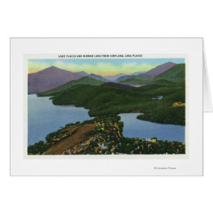 Vue aérienne de Lake Placid et de lac mirror