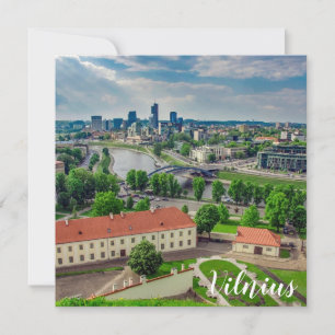 Vue aérienne de Vilnius, Carte Lituanie
