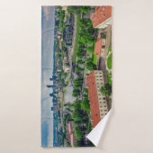 Vue aérienne de Vilnius, Lituanie (Serviette de bain)