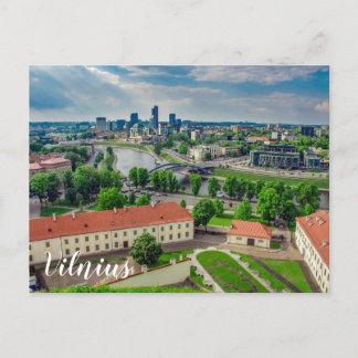 Vue aérienne de Vilnius, Lituanie Carte postale