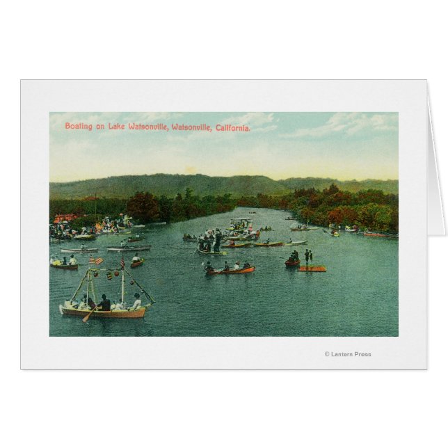 Vue aérienne des bateaux sur le lac Watsonville (Devant horizontal)