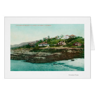 Vue aérienne des chalets et de la plage à la Jolla