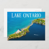 Vue aérienne du lac Ontario Carte postale - Grands (Devant / Derrière)