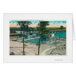 Vue aérienne du secteur de natation