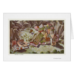 Vue aérienne du village suisse