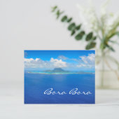 Vue aérienne sur Bora Bora carte postale texte (Debout devant)