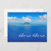 Vue aérienne sur Bora Bora carte postale texte (Devant / Derrière)