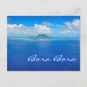 Vue aérienne sur Bora Bora carte postale texte (Devant)