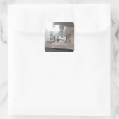 Vue brillante d'un autocollant de terminal d'aérop (Sac)