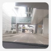 Vue brillante d'un autocollant de terminal d'aérop (Devant)