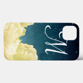 Vue céleste Étoiles et nuages Monogramme Coque ipa (Verso (horizontal))