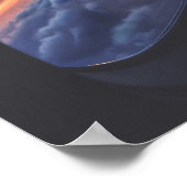 Vue coucher de soleil à partir d'une affiche de fe (Coin)