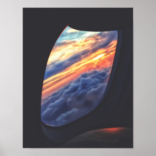 Vue coucher de soleil à partir d'une affiche de fe (Devant)