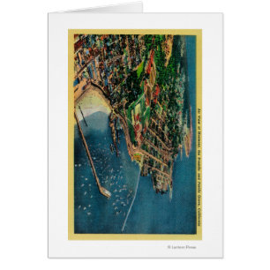 Vue d'air de Monterey et de Presido