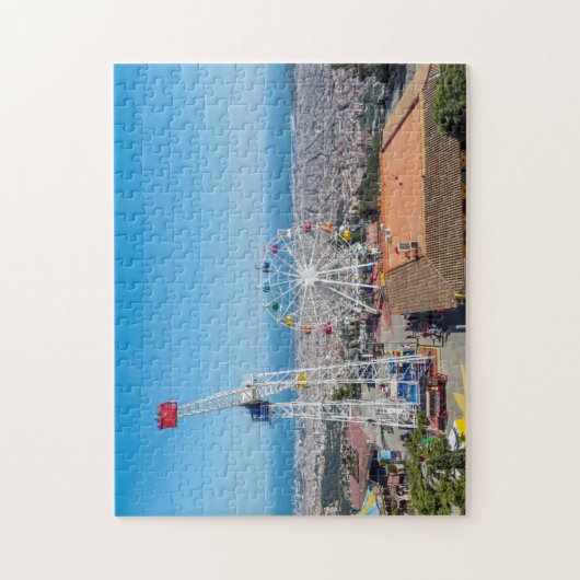 Vue de Barcelone depuis le puzzle Tibidabo (Vertical)