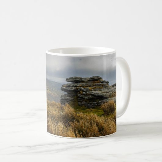Vue de Dartmoor, tasse de parc national (Devant droit)