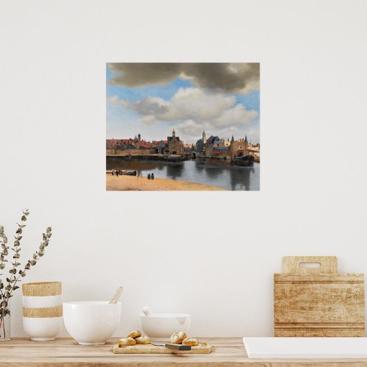 Vue de Delft par Vermeer - Poster (Cuisine)