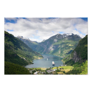 Vue de Geirangerfjord dans la copie de photo de la