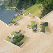 Vue de Geirangerfjord dans le puzzle denteux de la (Côté)