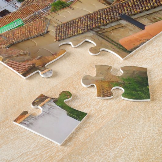 Vue de Grenade et d'Alhambra, Espagne - puzzle (Côté)