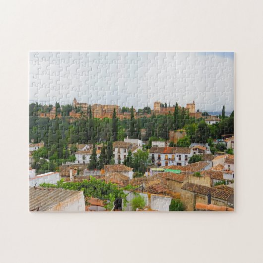 Vue de Grenade et d'Alhambra, Espagne - puzzle (Horizontal)