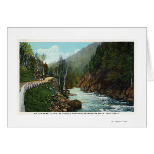 Vue de Hwy de rivière d'Ausable près de Wilmington