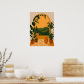 Vue de jardin méditerranéen arcbouté - Art mural (Cuisine)