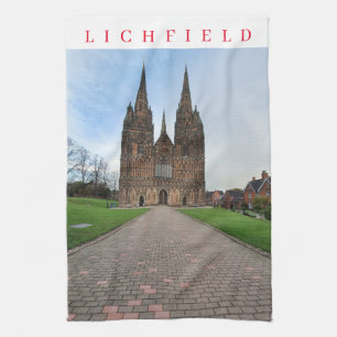 Vue de la cathédrale de Lichfield Torchon