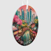 Vue de la ville de Singapour colorée (devant)