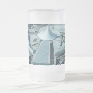 Vue de la ville Gelée 16 oz de verre givré Mug