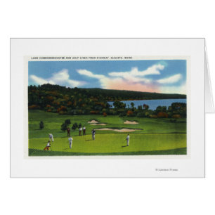 Vue de lac Cobbosseecontee et de terrain de golf