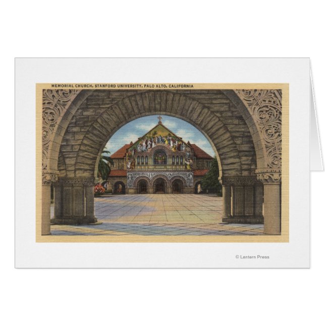 Vue de l'église Memorial, Stanford U. (Devant horizontal)