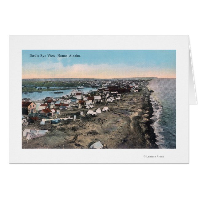 Vue de l'oeil de l'oiseau de TownNome, AK (Devant horizontal)