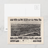 Vue de l'oiseau Carte de Branford Connecticut (190 (Devant / Derrière)