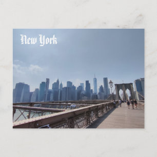 Vue de Manhattan depuis la carte postale de Brookl
