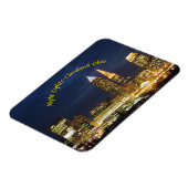 Vue de nuit Cleveland OH Magnet (Côté Gauche)