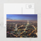 Vue de Paris la nuit Carte postale (Devant / Derrière)
