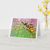 Vue de rue abstraite 719, carte (Fleur jaune)