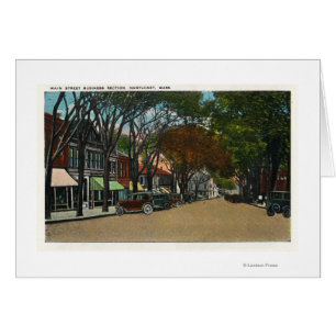 Vue de rue principale de section d'affaires