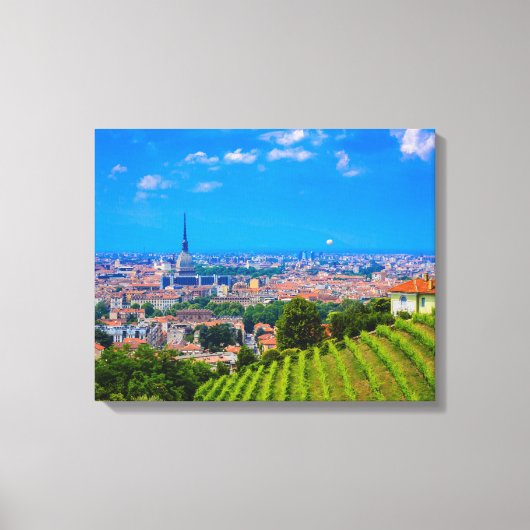 Vue de Turin sur toile imprimée (Recto)