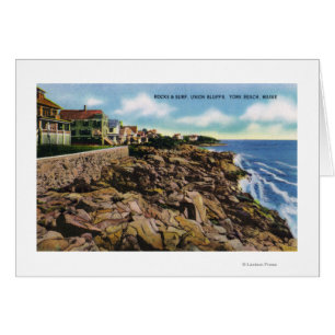 Vue de Union Bluffs Rocks et Surf à York