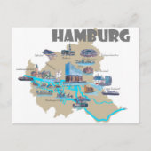 Vue d'ensemble de la carte de Hambourg (Devant)