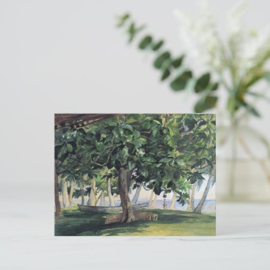 'Vue depuis la cabane' - Carte postale John LaFarg (Debout devant)