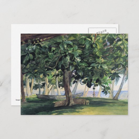 'Vue depuis la cabane' - Carte postale John LaFarg (Devant / Derrière)