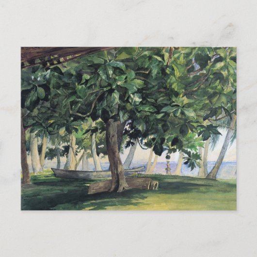 'Vue depuis la cabane' - Carte postale John LaFarg (Devant)