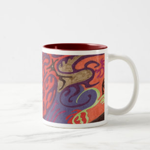 Vue depuis le vaisseau spatial, Mug d'art Abstrait