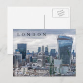 Vue des bâtiments de Londres sur carte postale (Devant / Derrière)