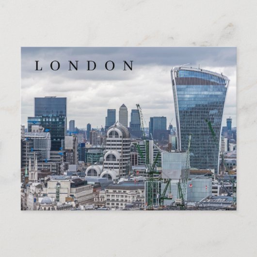 Vue des bâtiments de Londres sur carte postale (Devant)